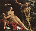 CARRACCI ANNIBALE (1560-1609) - Venere e Adone e Cupido. (1580)